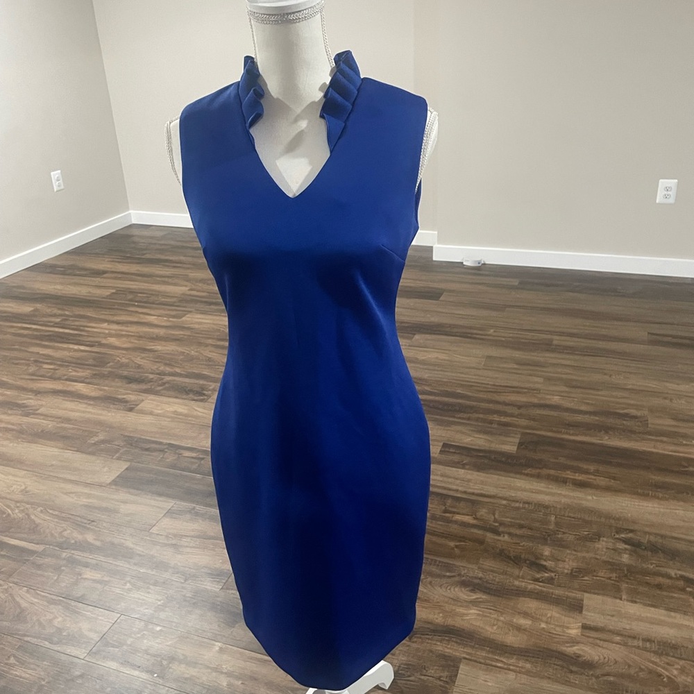 Calvin Klein Royal Blue Sleeveless Sheath Dress